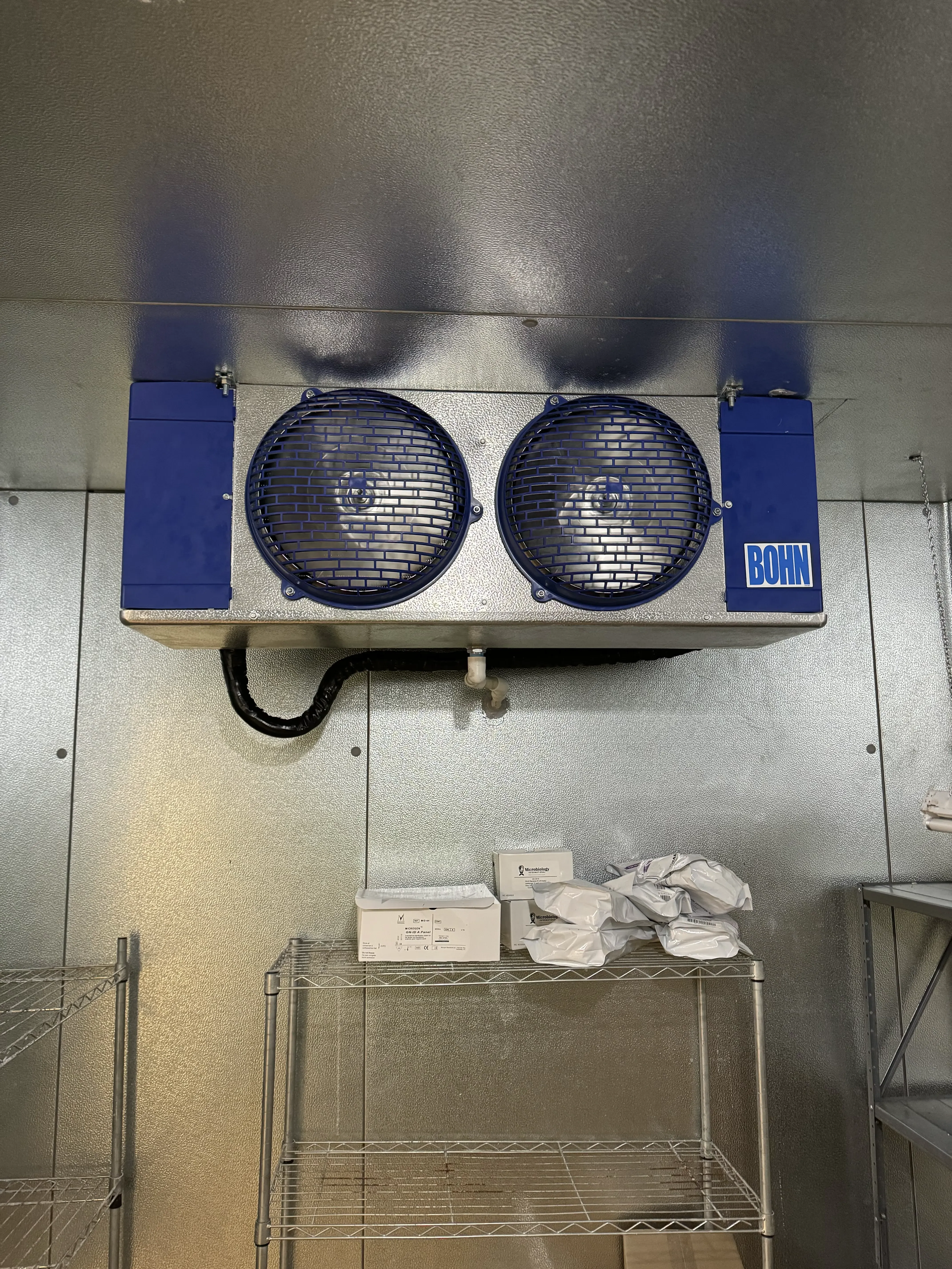 Bohn refrigeration evaporator with twin fans